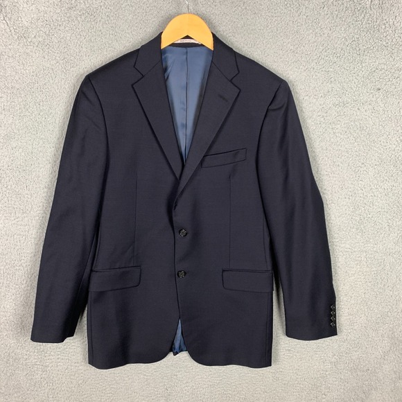 Hickey Freeman Milburn II Blazer Men's 40R Navy Worsted Wool Made in USA Jacket - Picture 1 of 14